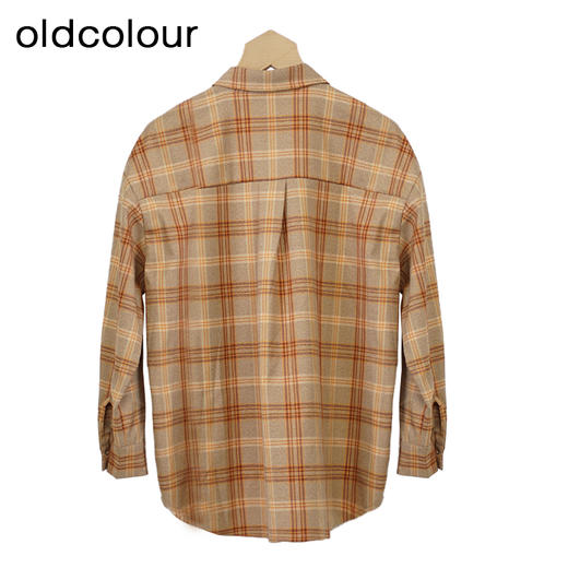 oldcolour格子衬衫秋季新款宽松显瘦长袖通勤上衣女O33013323 商品图1