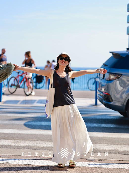 PETIT SCHAN小闪 CLO#560 Lilac Irises 花海里的乌托邦 云朵羊绒系列纯羊绒手工染色背心 商品图2