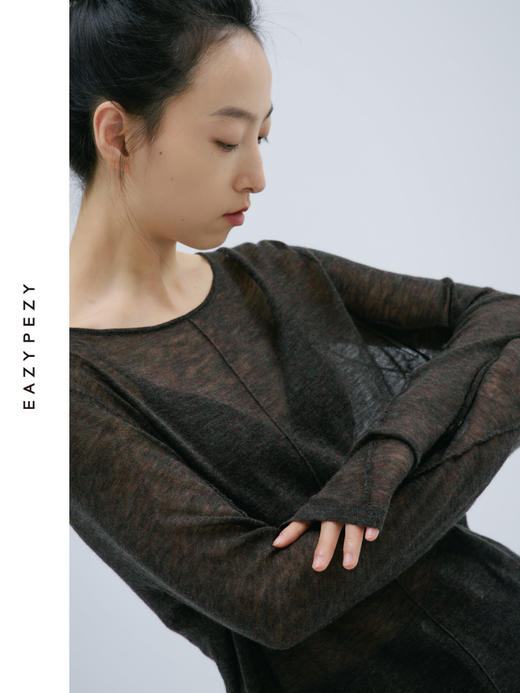 2024AW 柔雾高精纺水溶羊毛套头衫 商品图3