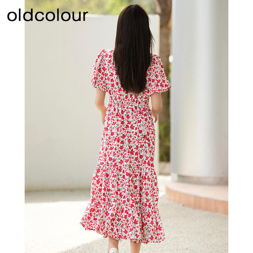 oldcolour夏季新款法式碎花连衣裙女高级感气质显瘦GP21101733 商品图4