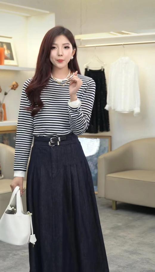 臣禾	A字牛仔半裙	JZ243030173【金猪甄选】 商品图1