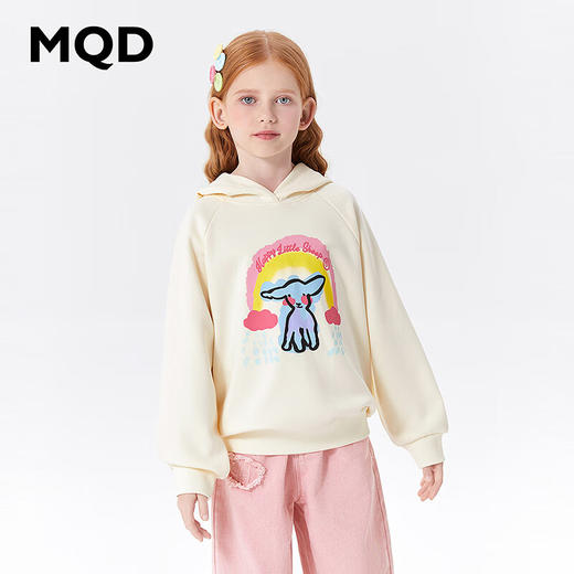 【MQD】童装女大童春新款学院风卡通休闲百搭连帽卫衣 商品图0