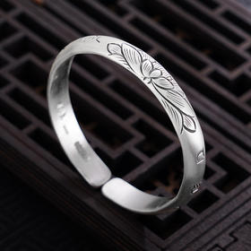 【真言净莲】子佩集S999银手工手镯原创设计【55081232】2407