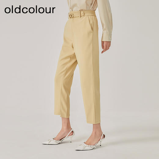 oldcolour春季新款职业通勤直筒七分西装休闲裤女O13073313 商品图1
