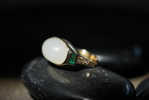 籽料和田玉｜祖母绿戒指 商品图1