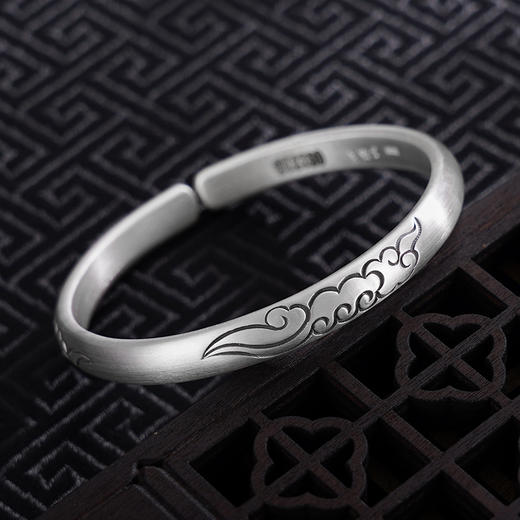 【祥云观照】子佩集S999银手工手镯原创设计【55081216】2407 商品图4