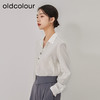 oldcolour2023春季新款白色法式通勤气质宽松长袖衬衫女O13013330 商品缩略图3