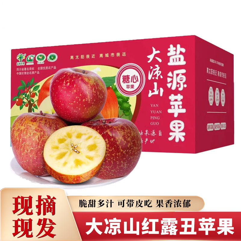 四川大凉山红露丑苹果 脆甜苹果当季水果 新鲜采摘 脆甜多汁