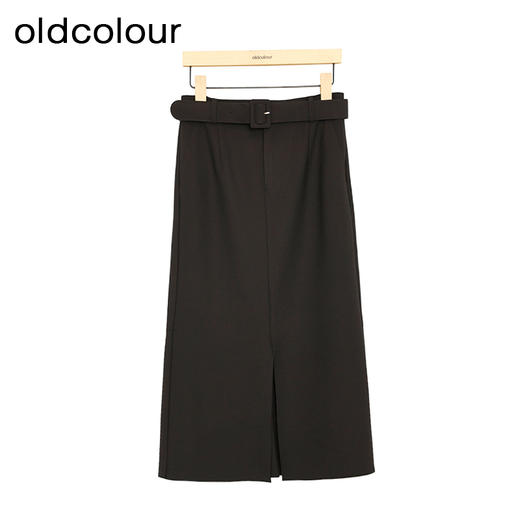oldcolourA字半身裙春季新款高腰宽松高级通勤中长裙女P11063415 商品图2