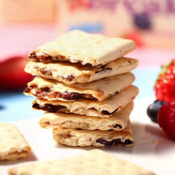 果悠萃（GO  AHEAD）荷兰进口草莓夹心饼干酸奶涂层142g儿童零食早餐下午茶独立小包装 商品图0