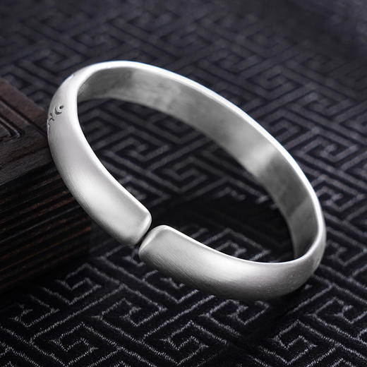 【真言净莲】子佩集S999银手工手镯原创设计【55081232】2407 商品图3