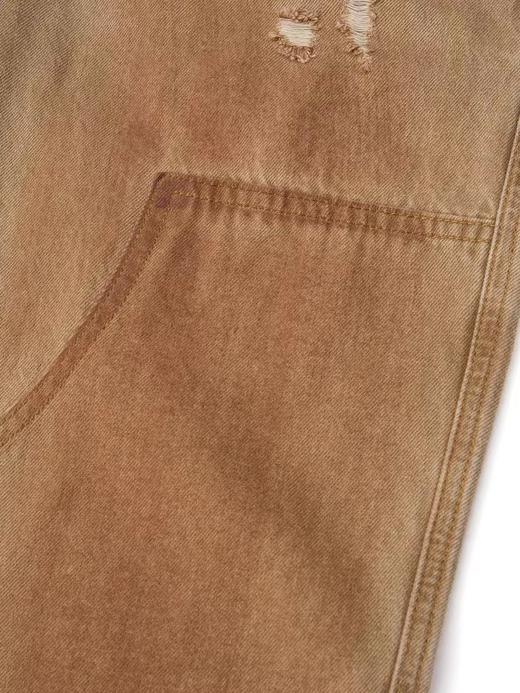 LIVINGTOWN/LT破洞泥染伐木微喇牛仔裤 商品图2