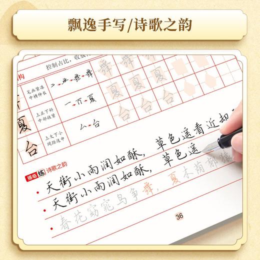 行书速成三步法练字帖成人零基础速成初高中生初学硬笔书法快写速成练字帖 商品图4