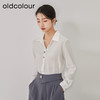 oldcolour2023春季新款白色法式通勤气质宽松长袖衬衫女O13013330 商品缩略图0