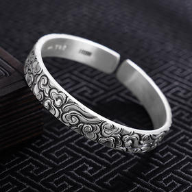 【祥云游踪】子佩集S999银手工手镯原创设计【55082211】2407