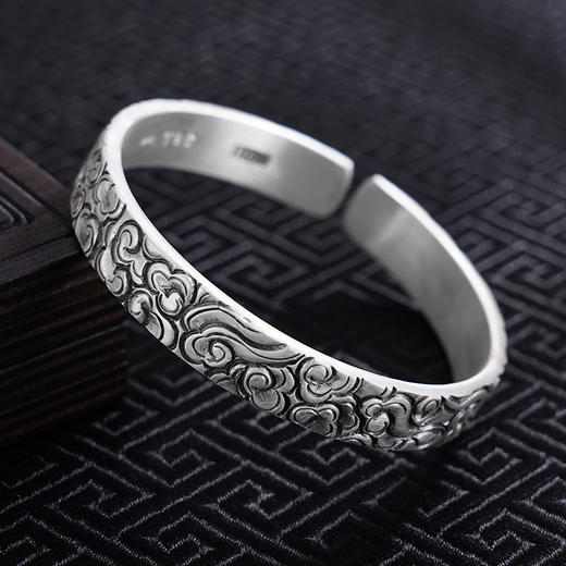 【祥云游踪】子佩集S999银手工手镯原创设计【55082211】2407 商品图1