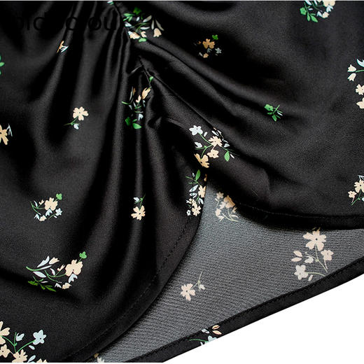 oldcolour夏季新款法式泡泡袖V领短款碎花衬衫女上衣P25012541 商品图4