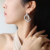 【宋佳&古力娜扎&钟楚曦&管乐&江一燕&蓝盈莹同款】古罗马时期 | 罗马金/银色双圈耳环（2色可选） 商品缩略图4