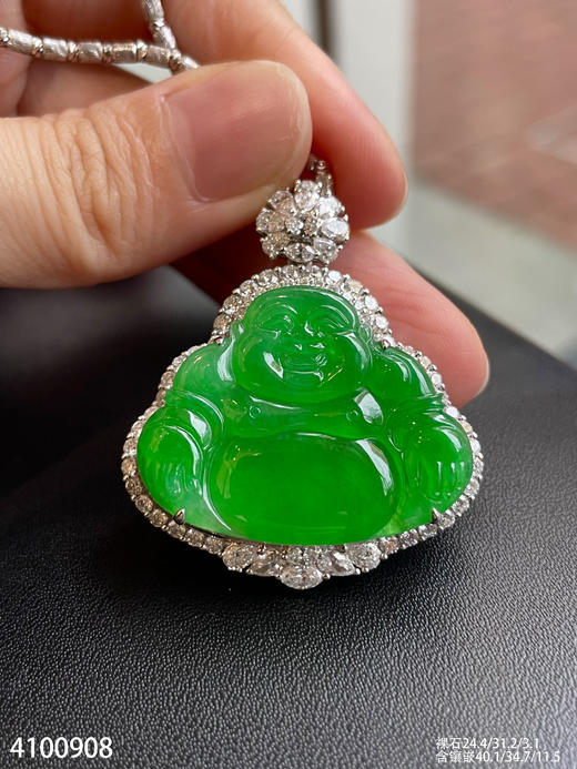 高冰艳绿佛公吊坠【4100908】具体价格微信咨询 商品图5