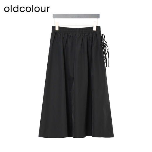 oldcolour秋季新款高腰绑带褶皱抽绳设计感半身裙女GP31063008 商品图1