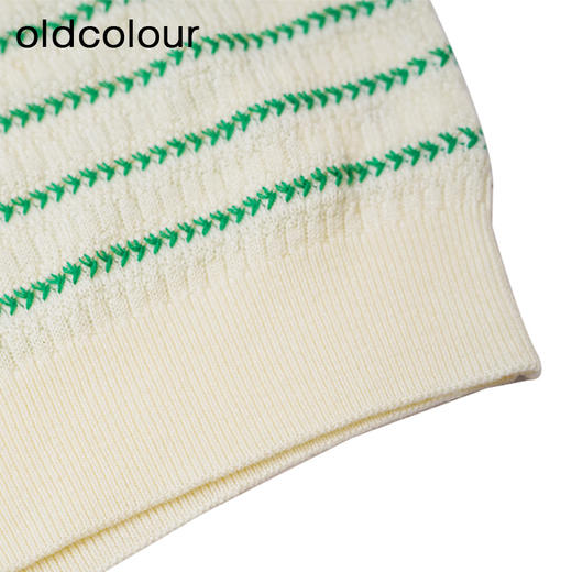 oldcolour条纹背心春季新款V领直筒百搭马甲小坎肩女GP11051609 商品图3