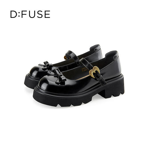 D:FUSE迪芙斯休闲鞋俏皮大头轻便增高厚底蝴蝶结玛丽珍单鞋DF43111369 商品图0