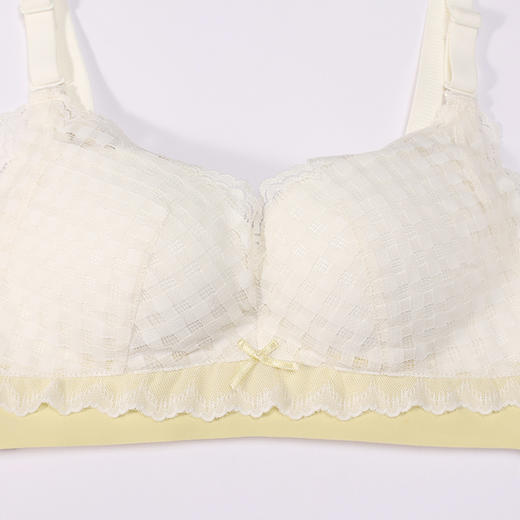 都市丽人内衣自然舒适常规文胸蕾丝薄文胸3/4杯三排扣无钢圈LBT2T7 商品图4