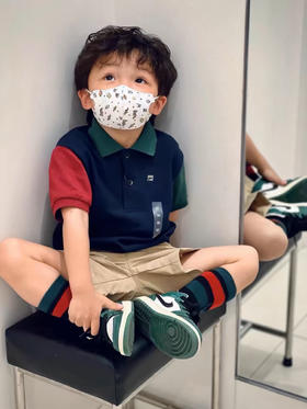 儿童拼色polo（锁