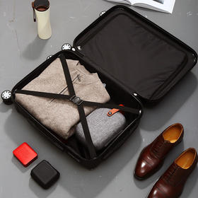 京东京造 时尚个性拉杆箱 黑色【DK】20英寸