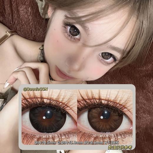 PINKG半年抛·水晶棕&水晶黑·14.5mm(着色参考13.8mm) 0-800度(无525/575) 韩产进口·(建议佩戴3-4个月左右更换) 商品图0