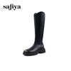Safiya/索菲娅2024冬 小个子增高厚底粗跟不过膝显瘦高筒骑士靴  SF44117018 商品缩略图10