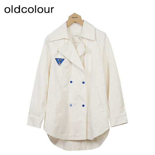 oldcolour休闲宽松牛仔外套秋季新款高级感气质风衣女GO31040896 商品图0