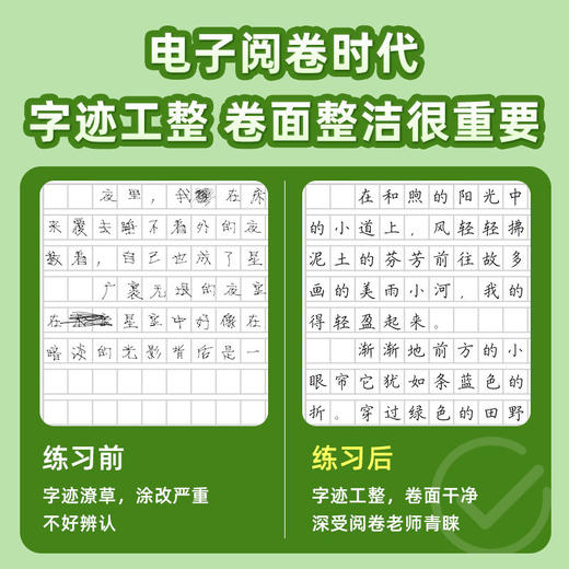 小学生卷面提分练字帖提高卷面得分小学生横线方格作文格硬笔楷书 商品图2