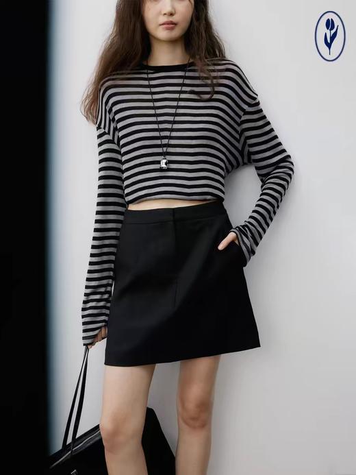 shyshystill/shy202404022/不易皱面料双口袋带防走光裤裙 商品图0