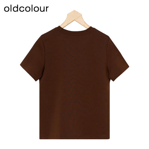 oldcolour秋季新款趣味猫咪刺绣时尚圆领短袖T恤女P310202B1 商品图3