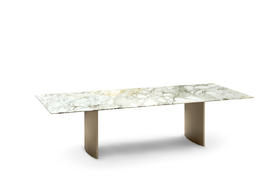 林哈 长餐桌 | 台面、底座材质可选，详询客服