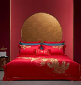 6F堂皇家纺 囍嫁系列-凤凰来仪六件套