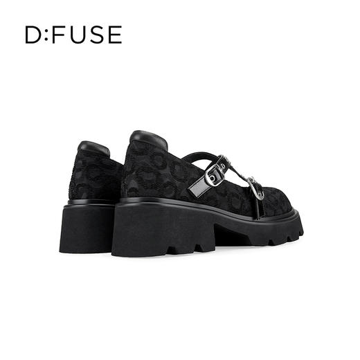 D:FUSE迪芙斯2024年秋季新款时尚圆头鞋甜酷交叉带玛丽珍单鞋增高厚底鞋DF43111368 商品图2