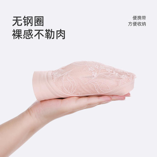 【孕哺两穿】【商场同款】熳洁儿 超薄水晶杯哺乳文胸兔耳蕾丝上开扣凉感轻盈24201801 商品图7