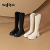 Safiya/索菲娅2024冬 小个子增高厚底粗跟不过膝显瘦高筒骑士靴  SF44117018 商品缩略图7