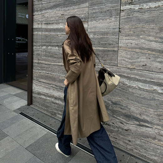 ROMI STUDIO“优雅新姿”轻量羊毛混纺透气直筒西装领风衣441W1022 商品图2