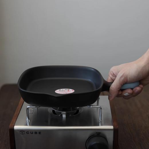 万古烧方形方形单柄陶锅土锅平底锅煎烤盘（可明火） 商品图2