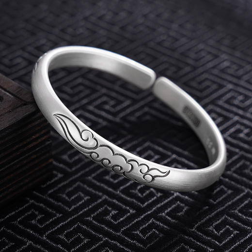 【祥云观照】子佩集S999银手工手镯原创设计【55081216】2407 商品图1