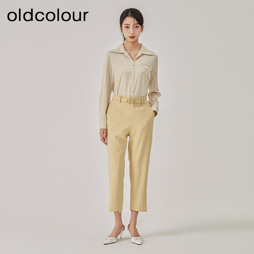 oldcolour春季新款职业通勤直筒七分西装休闲裤女O13073313 商品图2