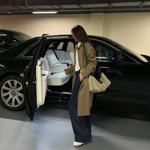 ROMI STUDIO“优雅新姿”轻量羊毛混纺透气直筒西装领风衣441W1022 商品图0