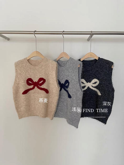 蝴蝶马海毛马甲 商品图0