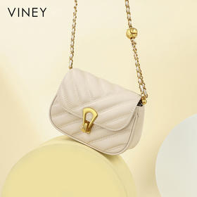 菱格小方包 | VINEY含牛皮时尚百搭高级感单肩斜挎包精致优雅小金球女包4426