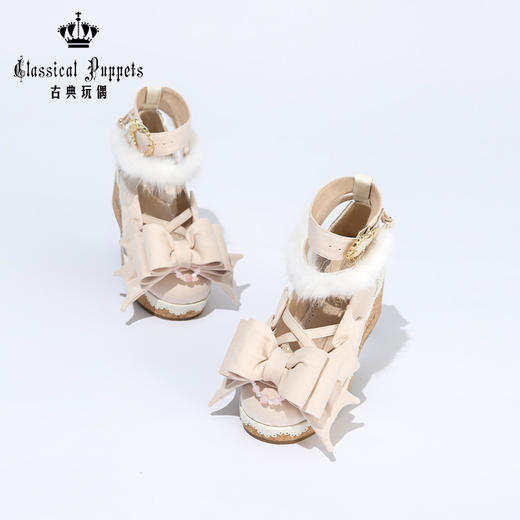 【积分兑换，60天内发货】小熊桶子松糕鞋 古典玩偶 Lolita 商品图1