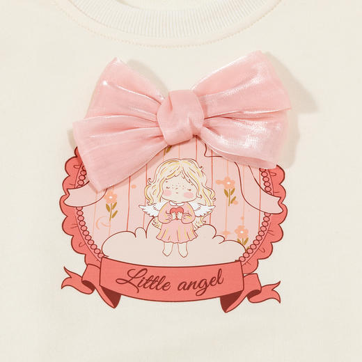 贝贝怡女童套装纯棉2024新款洋气卫衣春秋中大儿童长裤休闲两件套ZB1DT029 商品图8