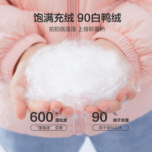 笛莎Deesha 女童羽绒服轻薄秋冬2024新款轻薄连帽羽绒服 商品图1